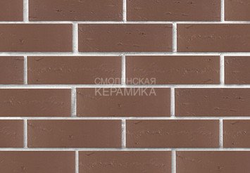 Кирпич лицевой керамический ЛСР Темно-коричневый рустик, 1НФ 2