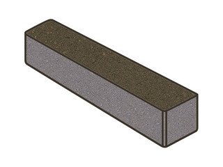 Тротуарная плитка Готика, "Ригель Profi", 100 мм, темно-серый