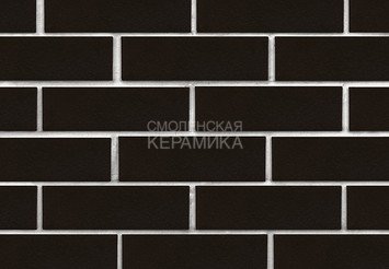 Клинкер фасадный ЛСР «Рейкьявик» черный гладкий глянцевый 1