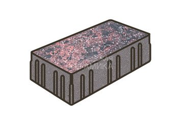 Гранитная тротуарная плитка Готика, Скада Granite FINO, 225x150x100, Дымовский 1