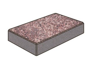 Гранитная тротуарная плитка Готика, Картано Granite FINO, 60 мм, Сансет