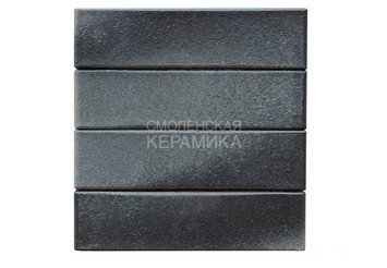 Клинкер фасадный ЛСР «Берген» черно-серебристый гладкий 5