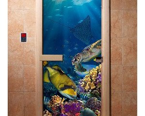 Дверь бан. DW (с фотопечатью) 1900*700 кор. ольха А085