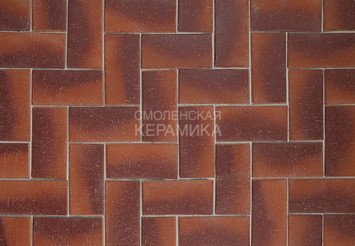 Клинкер тротуарный ЛСР ангобированный «МАНЧЕСТЕР» Бордо Классик 2