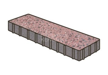 Гранитная тротуарная плитка Готика, Плита Granite FINO, 500x125x100, Ладожский 1