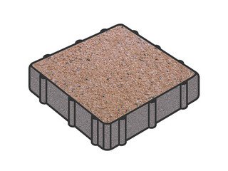 Тротуарная плитка Готика, Квадрат Premium Gold, 300x300x40 мм, цвет Голд 4