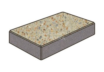 Гранитная тротуарная плитка Готика, Картано Granite FINO, 60 мм, Зарф 1