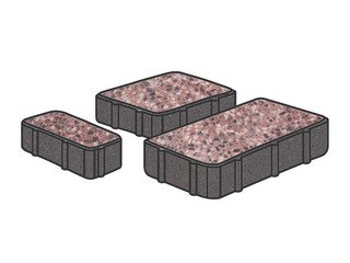 Гранитная тротуарная плитка Готика, Новый город Granite FINO, Сансет