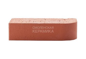 Кирпич лицевой полнотелый радиусный ЛСР Красный гладкий, R60 1НФ 3