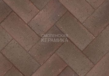 Клинкер тротуарный ЛСР «ГЛАЗГО» тёмно-красный флэш 1