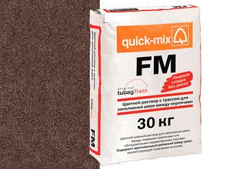 Цветная смесь для заделки швов Quick-mix FM . F тёмно-коричневый, 30 кг 1