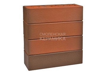 Клинкер фасадный ЛСР «Ноттингем» красный флэш гладкий 4