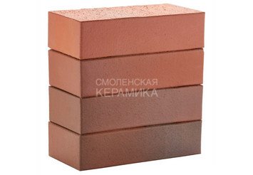 Кирпич лицевой полнотелый ЛСР Красный флэш гладкий, 1НФ 4