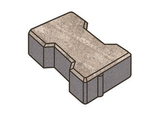 Тротуарная плитка Готика, "Катушка Natur", 80 мм, юпитер
