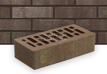 Кирпич облицовочный СТАРЫЙ ОСКОЛ Коричневый антик 1НФ 1