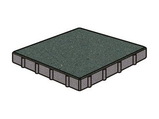 Тротуарная плитка Готика, "Квадрат Profi", 600x600x80 мм, зеленый