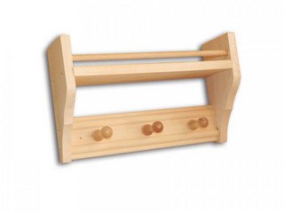 Полка банная 1 уровень 3 рожка СК М-48