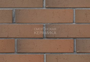 Кирпич лицевой керамический ЛСР Светло-коричневый флэш, крафт, 1НФ 2