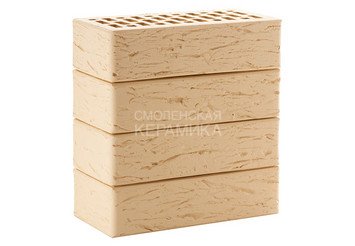 Кирпич лицевой керамический ЛСР Пшеничный рустик, 1НФ 4