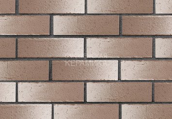 Клинкер фасадный ЛСР «Нарвик» коричневый с белым винтаж 1