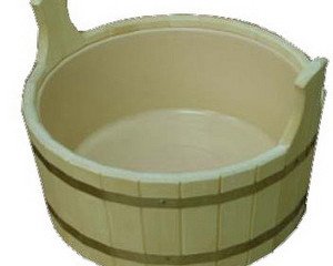 Шайка двуручная 9 л с пластмассовой вставкой ШП-9