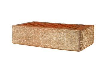 Кирпич лицевой керамический ЛСР Красный флэш рустик с пепельной посыпкой 1НФ 6