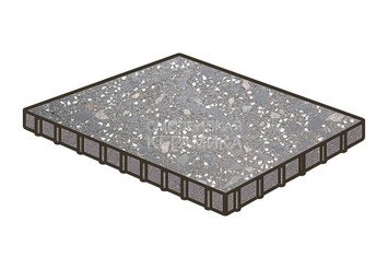 Гранитная тротуарная плитка Готика, Квадрат Granite FINO, 1000x1000x100, Ильменит 1