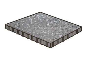 Гранитная тротуарная плитка Готика, Квадрат Granite FINO, 1000x1000x100, Галенит 1