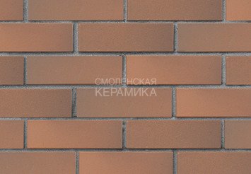 Кирпич лицевой керамический ЛСР Светло-коричневый флэш гладкий, 1НФ 3