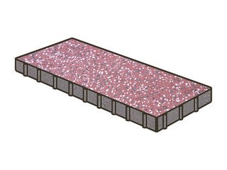 Гранитная тротуарная плитка Готика, Плита Granite FINO, 800x400x100, Емельяновский