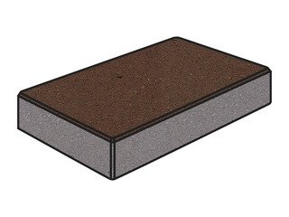 Тротуарная плитка Готика, "Картано Profi", 60 мм, коричневый