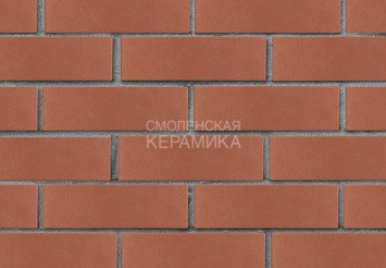 Кирпич лицевой керамический ЛСР Темно-красный гладкий, 1НФ 3