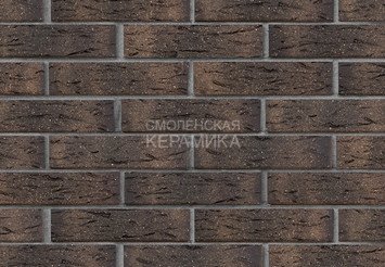 Кирпич лицевой керамический ЛСР Графитовый с посыпкой, рустик, 1НФ 2