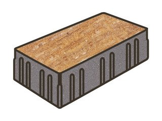 Тротуарная плитка Готика, "Скада Natur", 100 мм, терракота