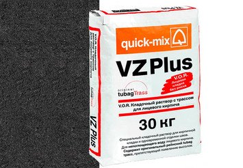 Кладочный раствор с трассом Quick-mix VZ plus.H, графитово-чёрный, 30 кг 1