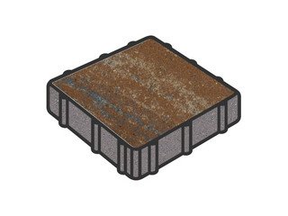 Тротуарная плитка Готика, "Квадрат Natur", 300x300x80 мм, сатурн