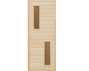 Дверь банная (осина) 1,9*0,7 со стеклом МС 1