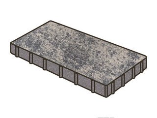 Тротуарная плитка Готика, "Плита Natur", 600x400x80 мм, скала