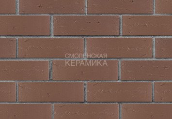 Кирпич лицевой керамический ЛСР Темно-коричневый рустик, 1НФ 1