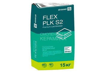 Плиточный клей высокоэластичный лёгкий, белый (C2 TE S2) 72981 STRASSER FLEX PLK S2 1