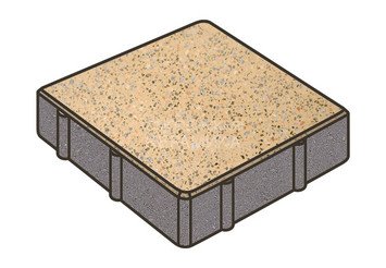 Гранитная тротуарная плитка Готика, Квадрат Granite FINO, 200x200x80, Жельтау 1