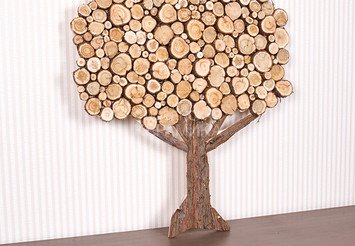 Панно из можжевельника фигурное Дерево, высота со стволом 1 м (крона - 80х50 см) 1