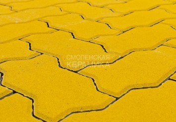 Тротуарная плитка BRAER Волна Желтый, 60 мм 1