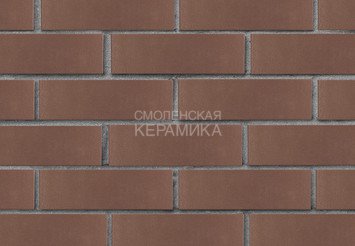 Кирпич лицевой керамический ЛСР Темно-коричневый гладкий, 1НФ 3