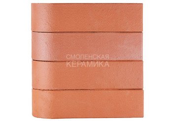 Кирпич керамический печной ЛСР М400, угловой R-60, красный 2