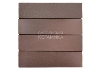 Клинкер фасадный ЛСР «Брюгге» темно-терракотовый флэш гладкий 5