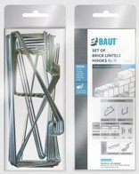 Кирпичные перемычки проем до 1,5 м BAUT Блистер-Комплект оцинкованных хомутов SKK 65 для кладки на 