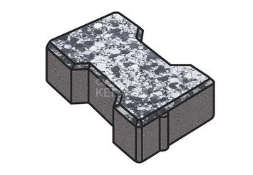 Гранитная тротуарная плитка Готика, Катушка Granite FINO, 60 мм, Диорит 1