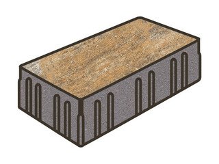 Тротуарная плитка Готика, "Скада Natur", 100 мм, альпин