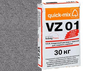 Кладочный раствор с трассом Quick-mix VZ 01 . D, графитово-серый, 30 кг 1
